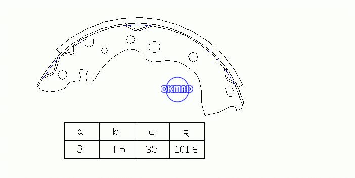 BUICK TRUCK Rainier CHEVROLET/GMC TRUCK Trail Blazer NISSAN Sentra Drum Brake shoes FMSI:1525-S779 OEM:44060-4M425 RS779, OK-BS488